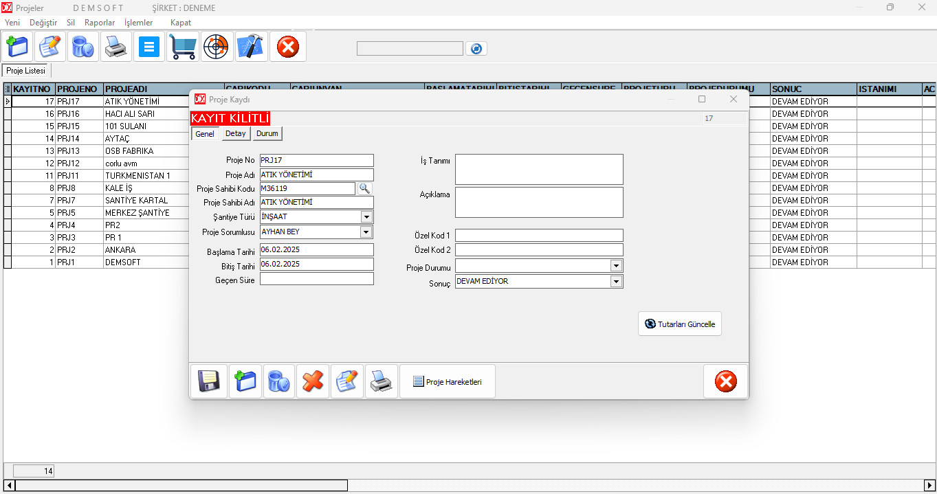 Prolab Laboratuvar Yönetim Sistemi Ekran Görüntüsü