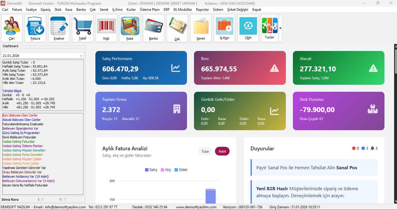 Turizm Acenta Programı Ekran Görüntüsü